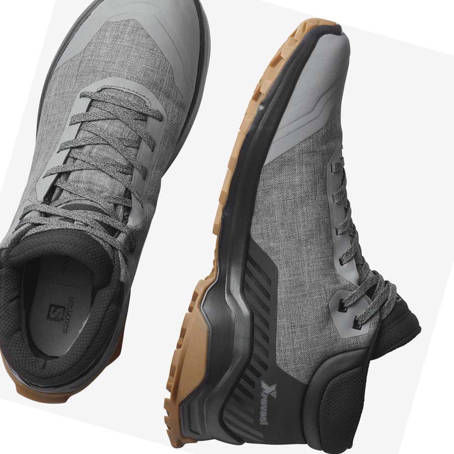 Salomon X REVEAL CHUKKA CLIMASALOMON™ WATERPROOF Erkek Kışlık Botlar Gri | TR 3378VRW